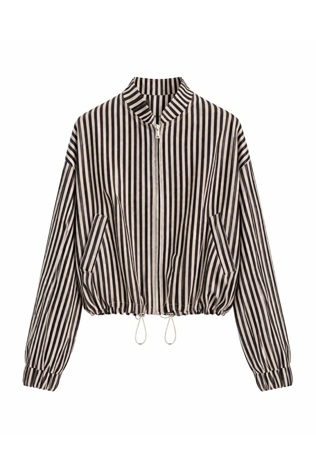 Striped Bomber Jacket - 3