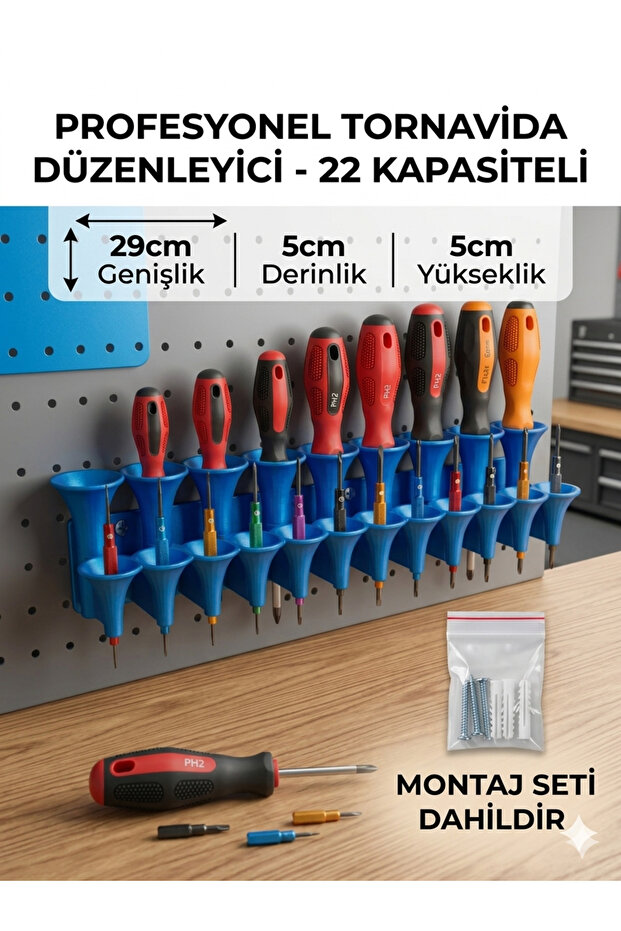 Wall Hanger 22-Piece Screwdriver Hanger and Organizer - Screwdriver Organizer
