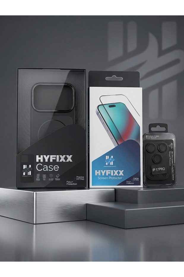 HYFIXX IPHONE 17 PRO METALIC MOBILE COVER WITH SCREEN PROTECTOR AND CAMERA LENS