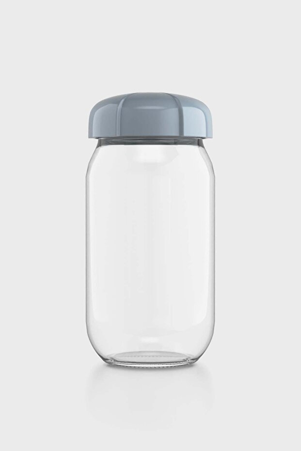 Rhea 1000 ml Turquoise Lid Glass Jar 131012