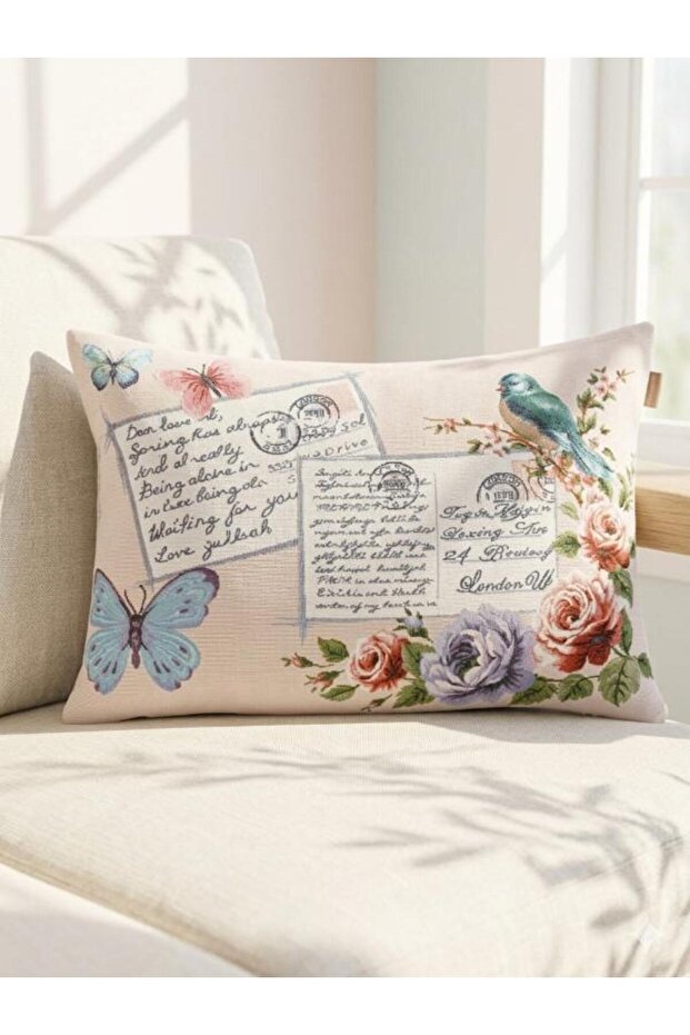 Spring Lettering Jacquard Woven Tapety Decorative Kirlent 35*50