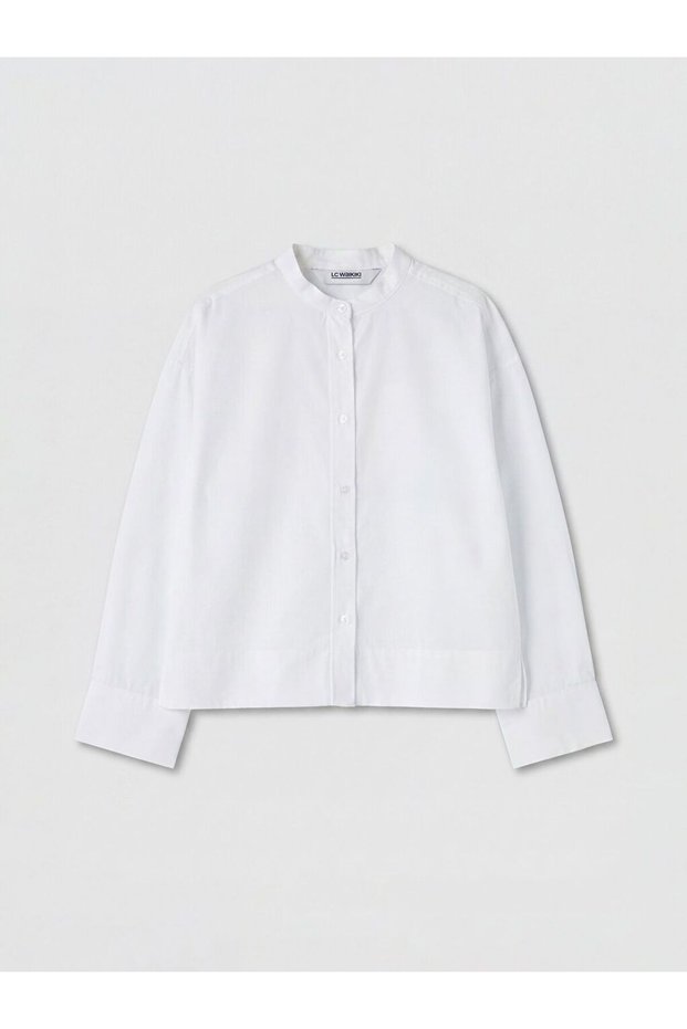 Lcw Kids Hakim Collar Girls' Poplin Shirt