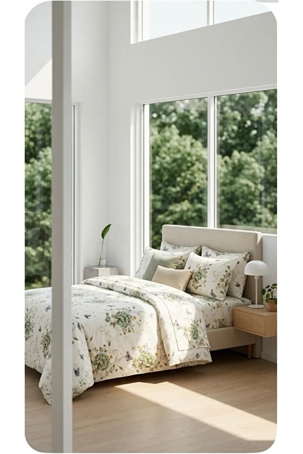 Double Size Elastic Sheet (Own Pattern) Bedding Set - 4