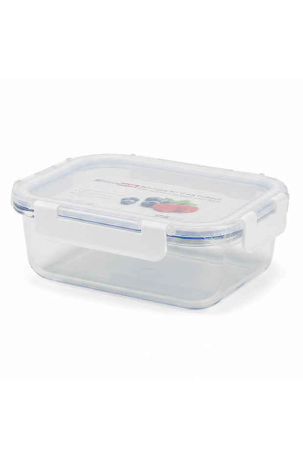 Kitchenmark Rectangular Glass Food Storage Container with Airtight Lid – Compact and Practical – 640 ml