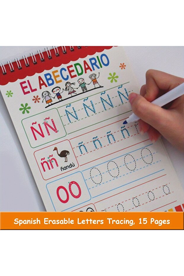 Spanish-Letters Spanish Uppercase and Lowercase Letters Workbook for Kids Homeschool Alphabet Tracin