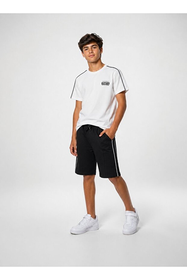 Boy's Green Shorts Set – Comfortable Fit, Summer Casual Sports Outfit