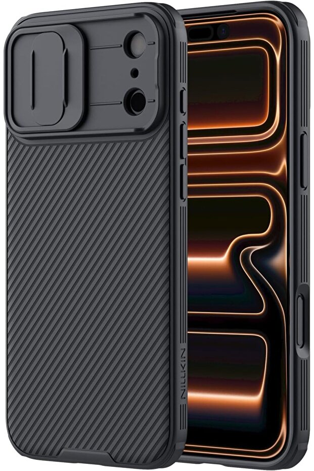 for iPhone 17 Pro Max Case with Slide Camera Cover, Thin Slim Fit, Shockproof Protective, Protector Privacy, Phone Case iPhone 17 Pro Max Camera Lens Protector 6.9 inch, Black