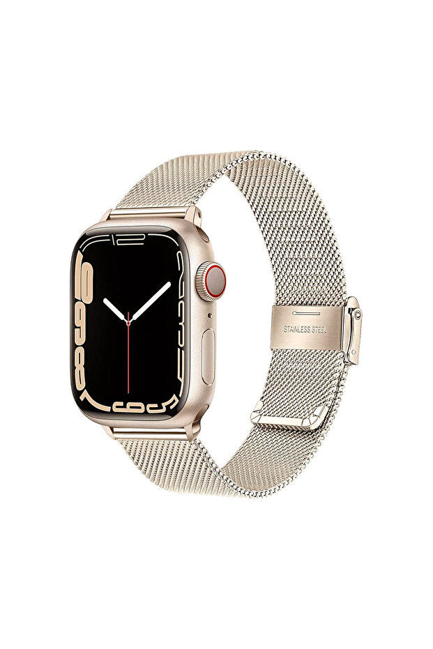 Apple Watch 38mm 40mm 41mm 42mm | Stainless Steel Milanese Mesh Loop Magnetic Band | Silver2