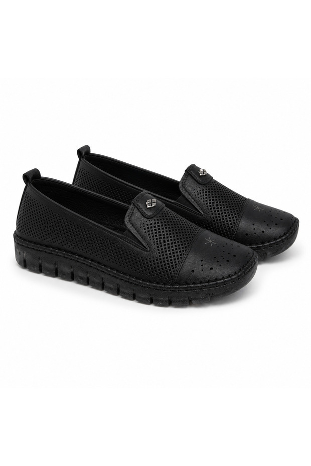Genuine Leather Orthopedic Sole Daily Women's Shoes Comfortable Non-Slip Sole Casual Shoes