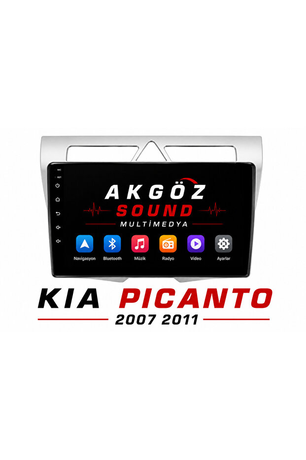 KIA PICANTO 2007 2011 إطار الوسائط المتعددة 9 بوصة في المقابس