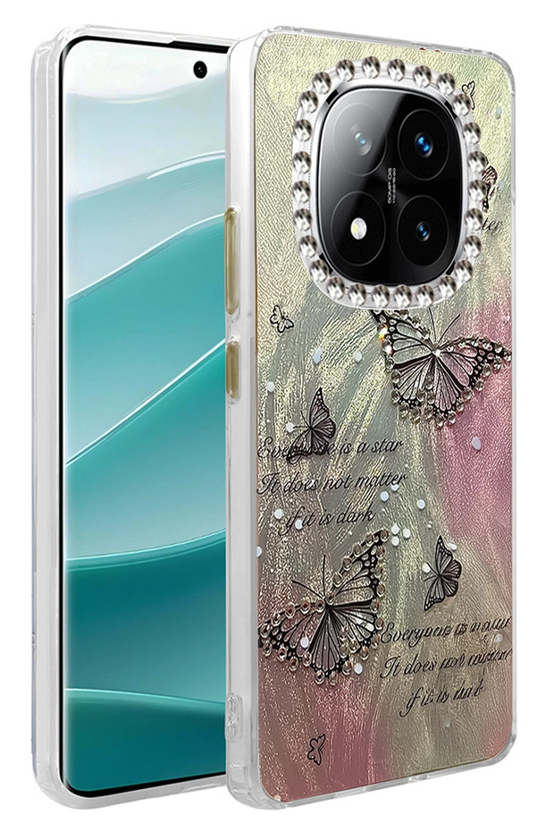 Ilkeshop New Redmi Note 14 Pro 4g Case Blade Mirror Pattern Cover - (174757) Pattern 6