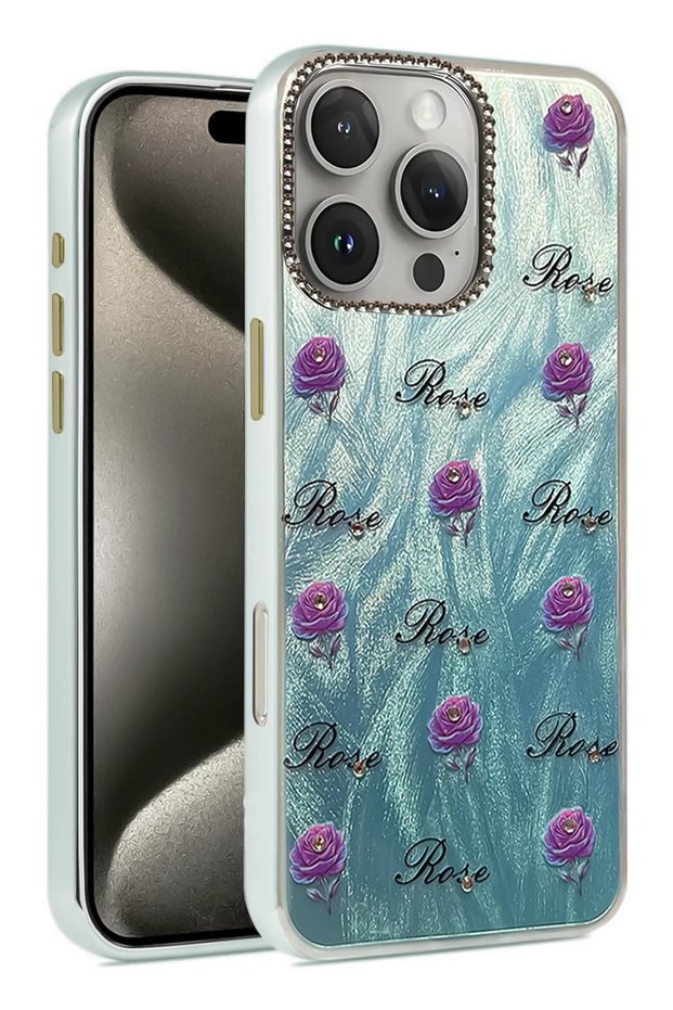 ILKESHOP غطاء حماية جديد لهاتف iPhone 16 Pro Max بنمط مرآة - (175056) نمط 9