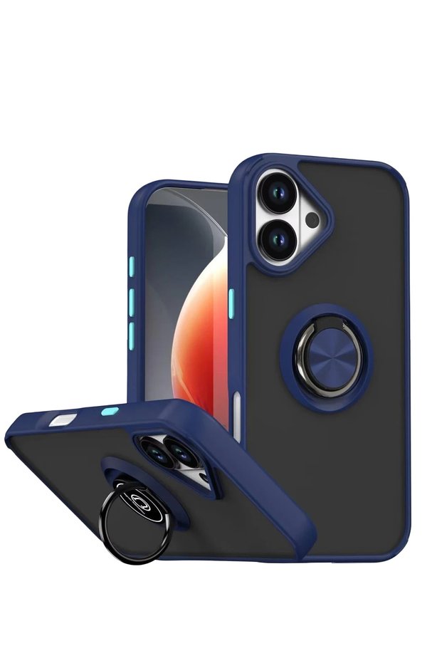 Ilkeshop New iPhone 17 Montreal Silicone Cover with Ring (211342) - Navy Blue