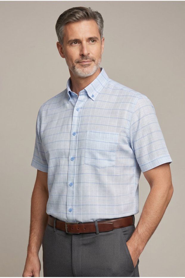 Men's Classic Cut Short Sleeve Shirt with Pockets (New Season)