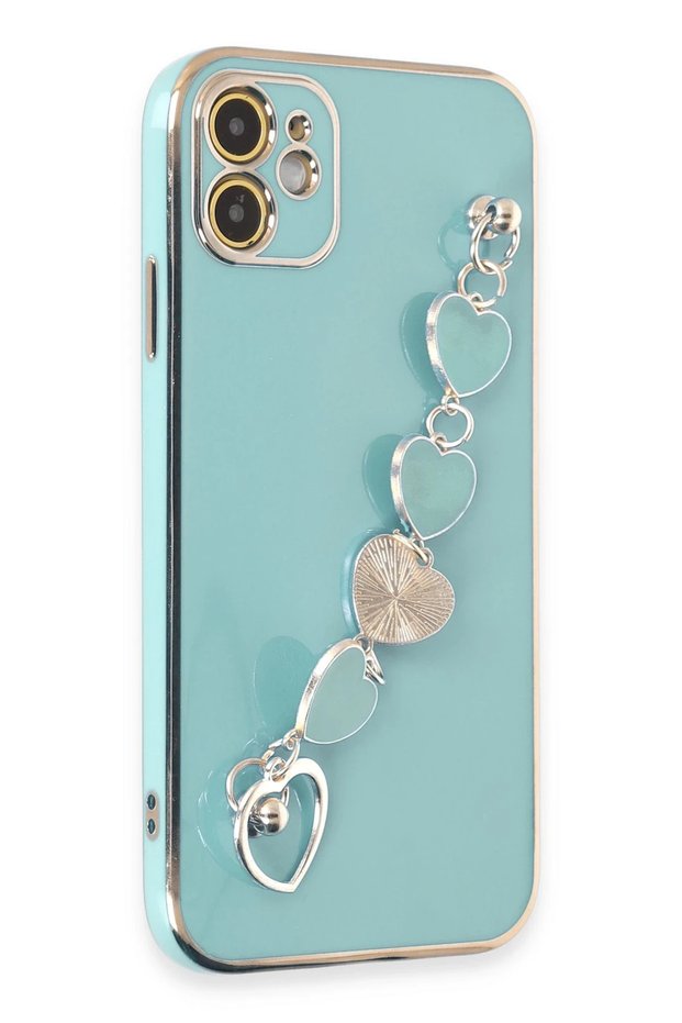 Ilkeshop New iPhone 12 Case Esila Silicone - (204546) Water Green