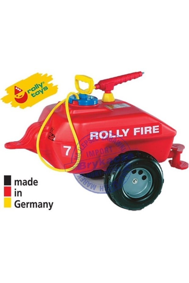 Refurbished Rolly Toys 122967 - rollyVacumax Fire (for children aged 3 to 10 years, barrel trailer, pump with syringe, filling capacity max. 15 liters), red
