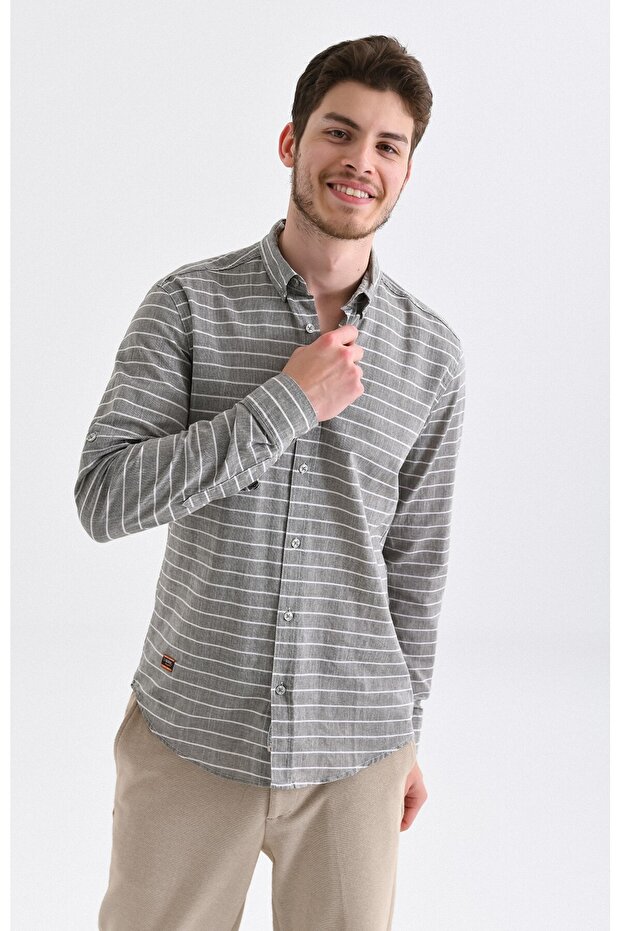 100% Cotton Long Sleeve Men's Shirt