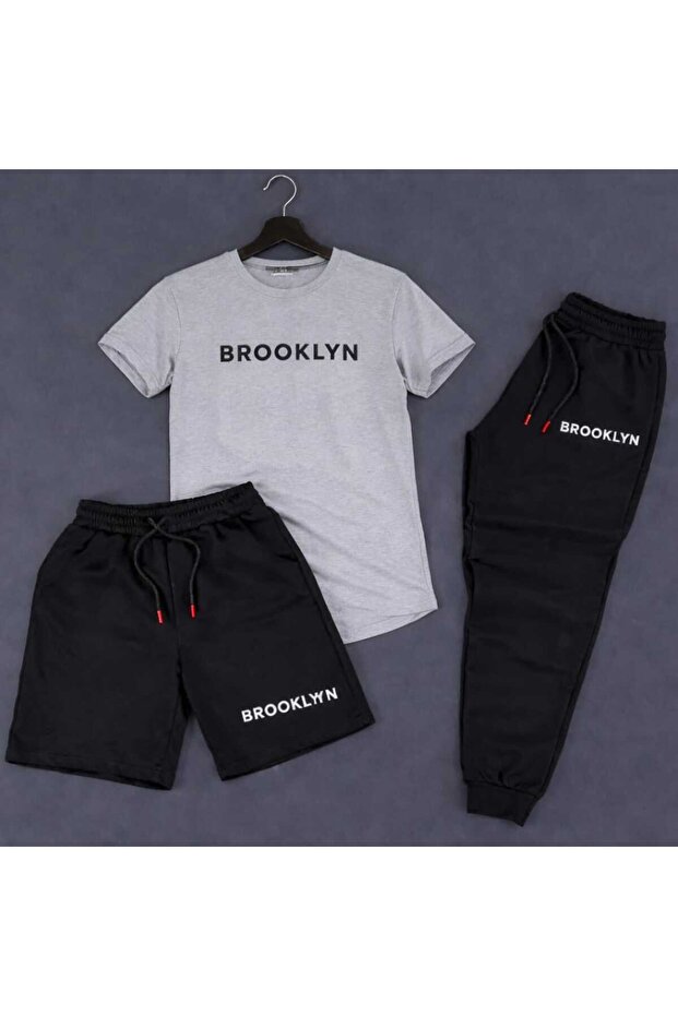 3-Piece T-Shirt Shorts Tracksuit Unisex Set