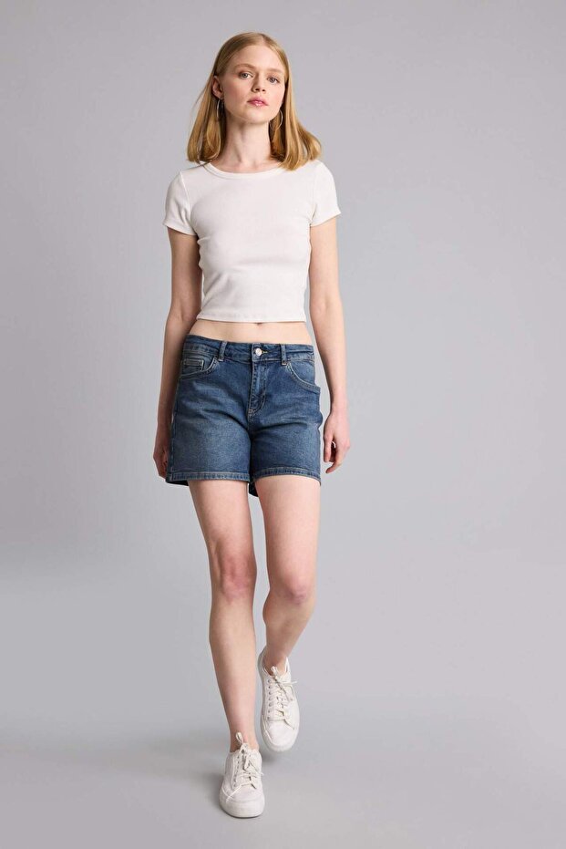 Slim Fit Normal Waist Shorts H6236Ax26Sm