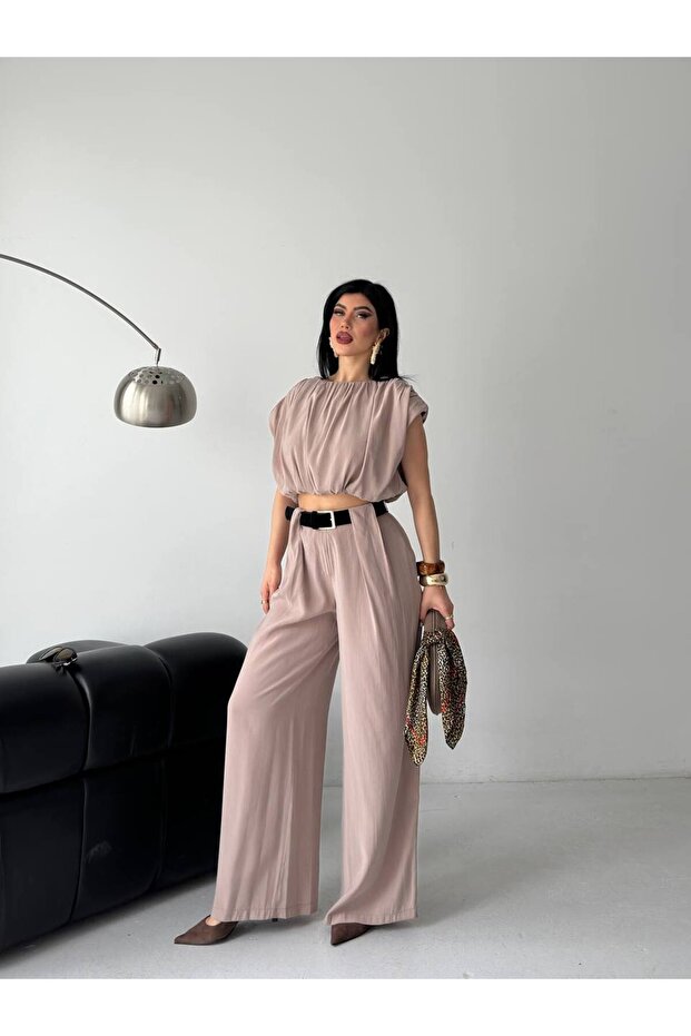 Kadın Premium Kemerli Salaş Takım - 7