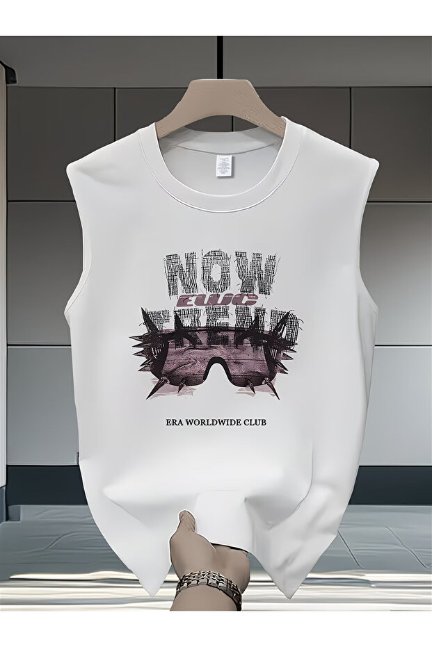 Men's oversized crew neck sleeveless t-shirt - longline