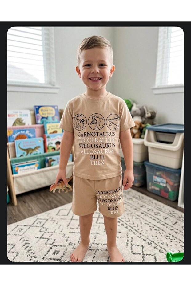 Boy's Dirty Cotton Suit for Summer