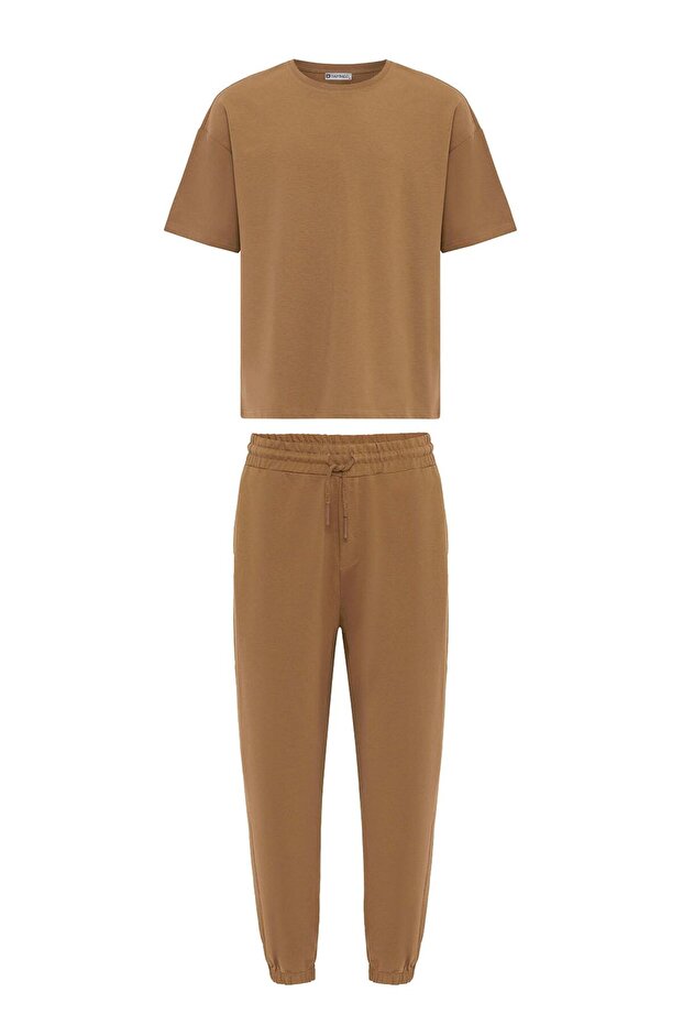 Elasticated leg basic oversize tracksuit set