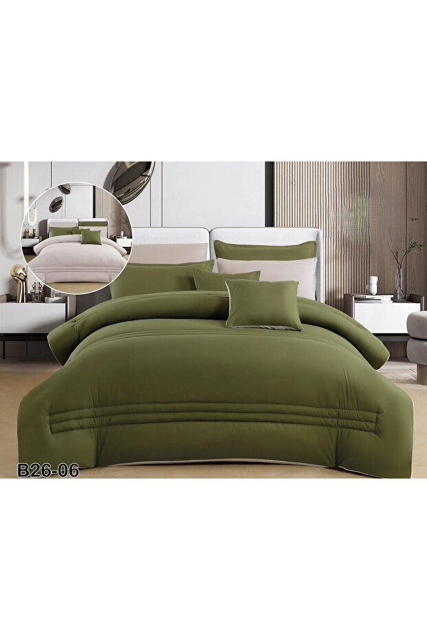 مفرش سرير نفرين صيفي ناعم ساده وجهين من المايكروفايبر 230×250