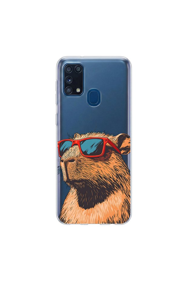 Cool Animal 4 Design Clear Case Compatible with Samsung Galaxy M31