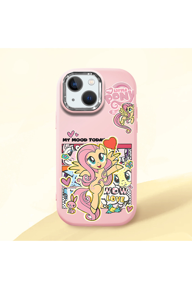 iPhone 13 Mini Compatible Shock-Absorbing Camera Protected Pink Silicone Case
