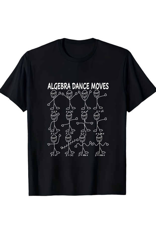 Fun Algebra Dance Formula Pattern T-shirt - 1