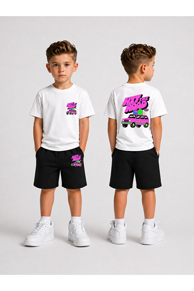 Children's T-Shirt and Shorts Set Printed Cotton Summer Combination