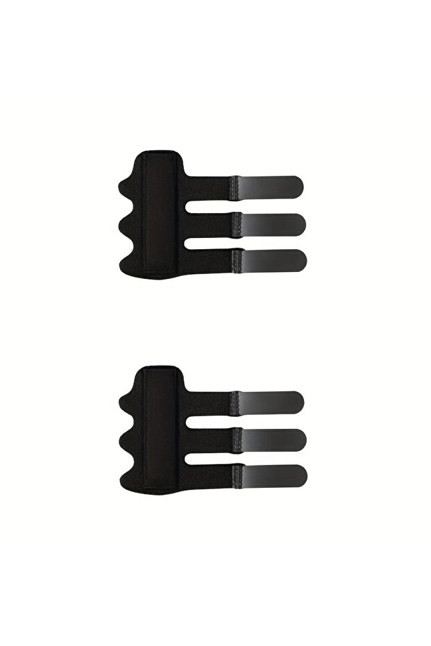 black Adjustable Finger Splints & Support Brace - Secure Straps,Comfortable Support for Trigger Fing