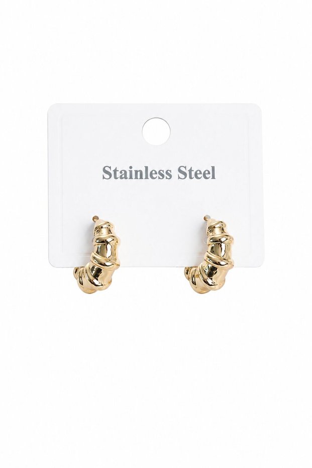 316L Steel Gold Color Hoop Model Women's Earrings