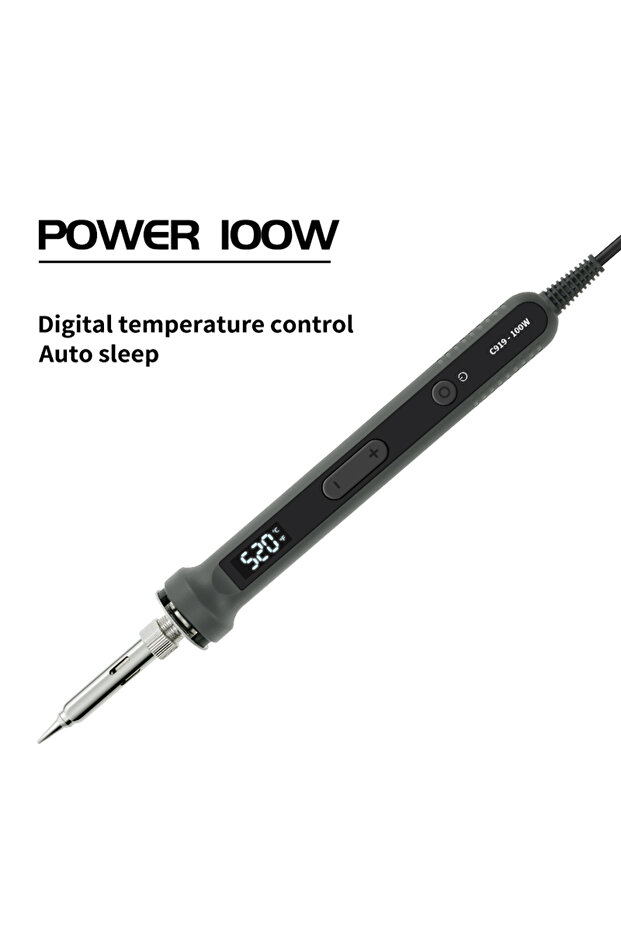 Gray 1pcs New Adjustable Temperature Electric Soldering Iron 220V 100W Welding Solder Rework Station