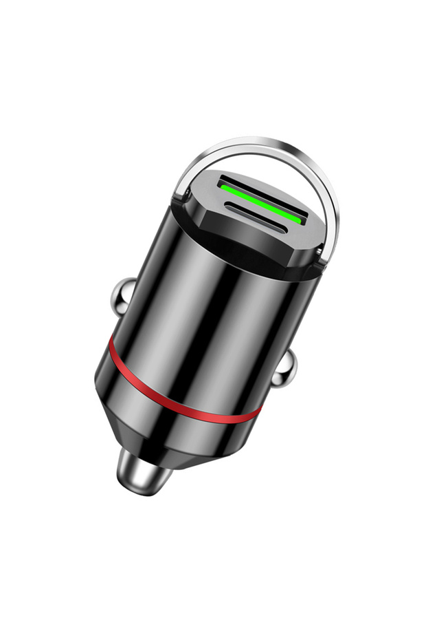 black 100W USB Car Charger Lighter QC3.0 Fast Charging for Honor Dual Ports Mini 15W Type C Car ...