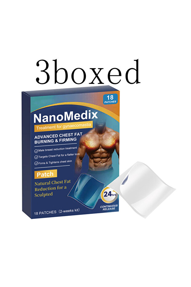 3boxed Skin-Friendly Men's Chest Patch - Nourishing Lightweight, Elastic & Breathable, Comfortable D