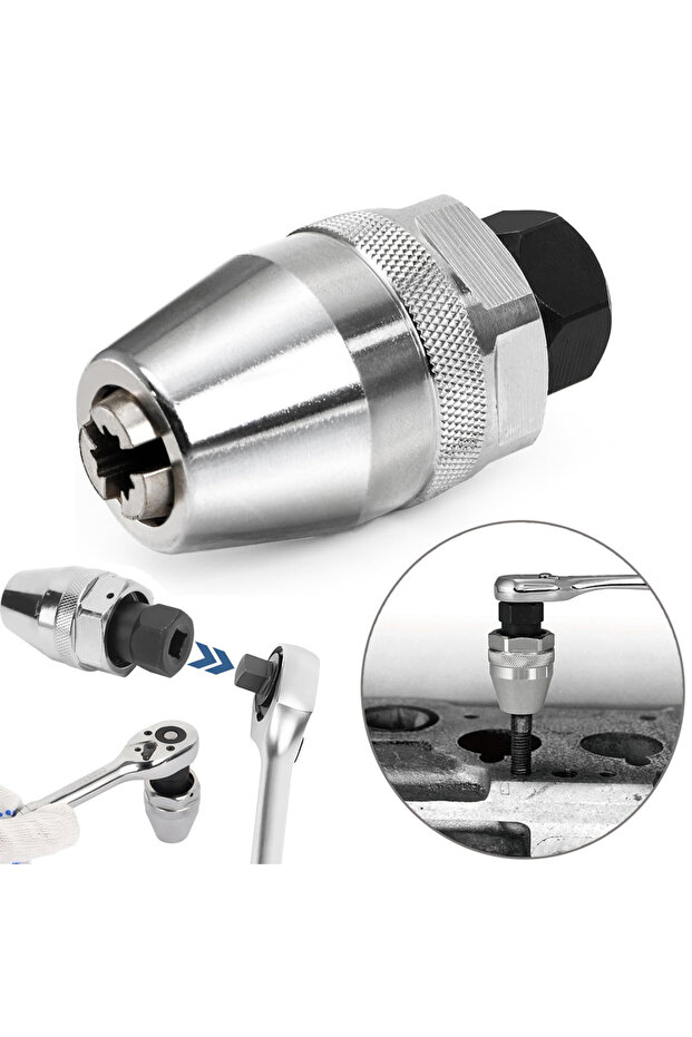 6-13mm Broken Bolt Extractor Set, Metal Damaged Stud Remover Tool for Impact Wrench and Ratchet, ...