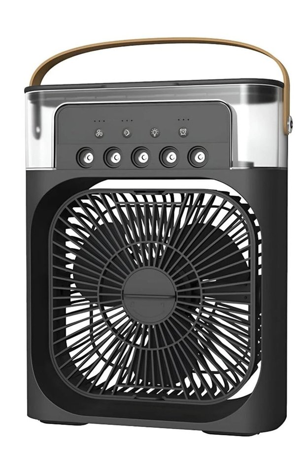Portable Air Cooler Fan with Humidifier 3-Speed Turbo Cooling LED Night Light USB Powered Personal Air Cooler for Home, Office & Travel