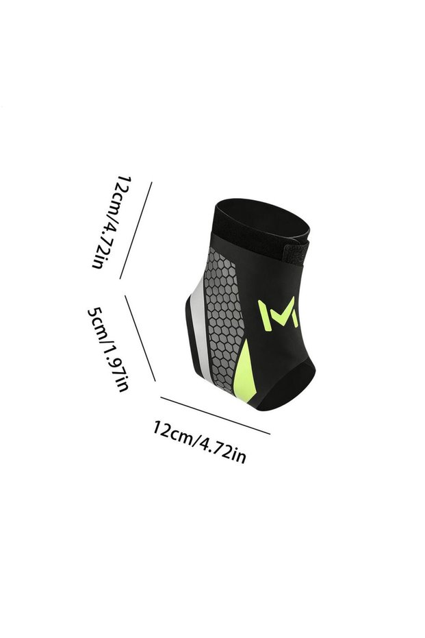 Green Ankle Sleeve Breathable Sports Sleeve Foot Brace Ankle Support Strap for Exercise Fitness Walk