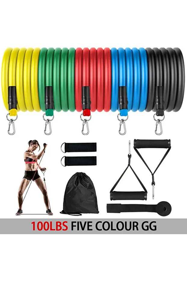 11pcs 11pcs/Set Pull Rope, Resistance Bands, Portable Fitness Equipment, Ankle Strap, Chest Expander