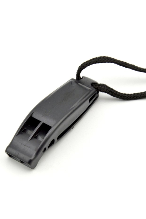 black 1pc Scuba Diving Dive Safety Whistle Dual Frequency Whistle Water Sports Outdoor Survival Camp