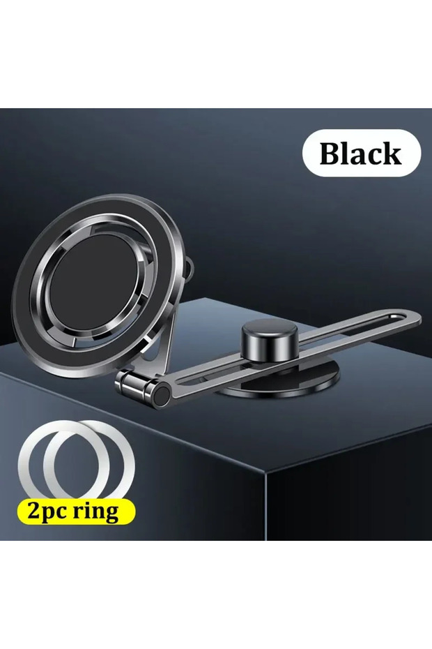 Black Magnetic Car Phone Holder Stand Magnetic Extendable Rotate Magnet Smart phone Bracket For iPho