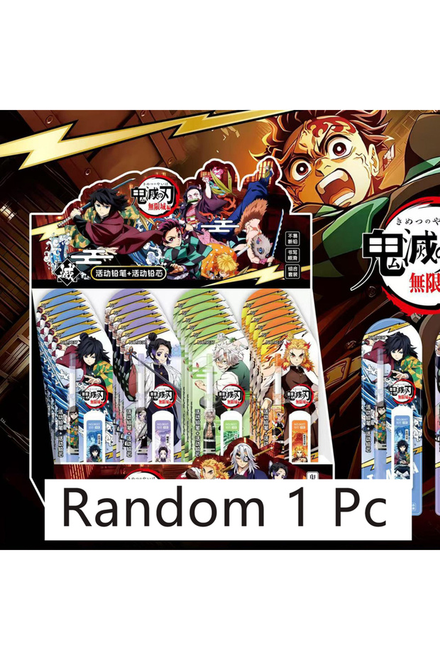 Bandai Random 1 pc Demon Slayer Themed Automatic Pencil Set 0.5mm Lead for Art Drawing Student Offic