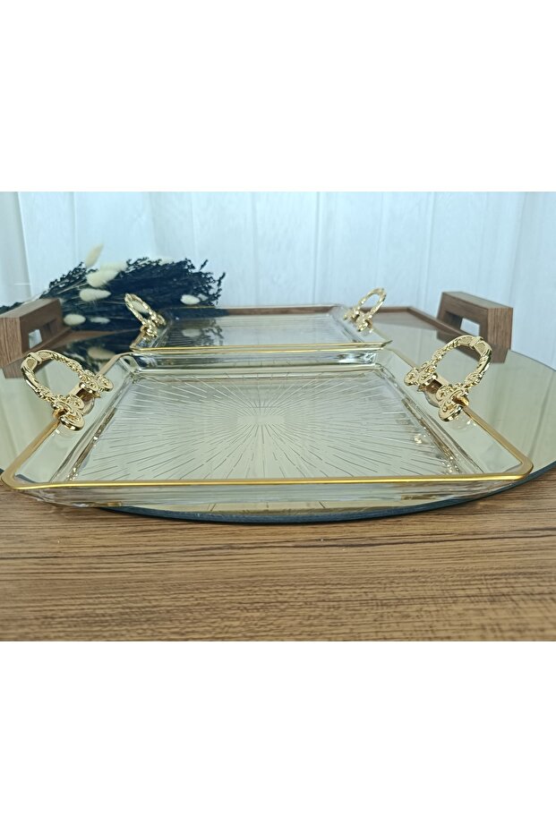 2-Piece Madlen Presentation Serving Plate with Handle
