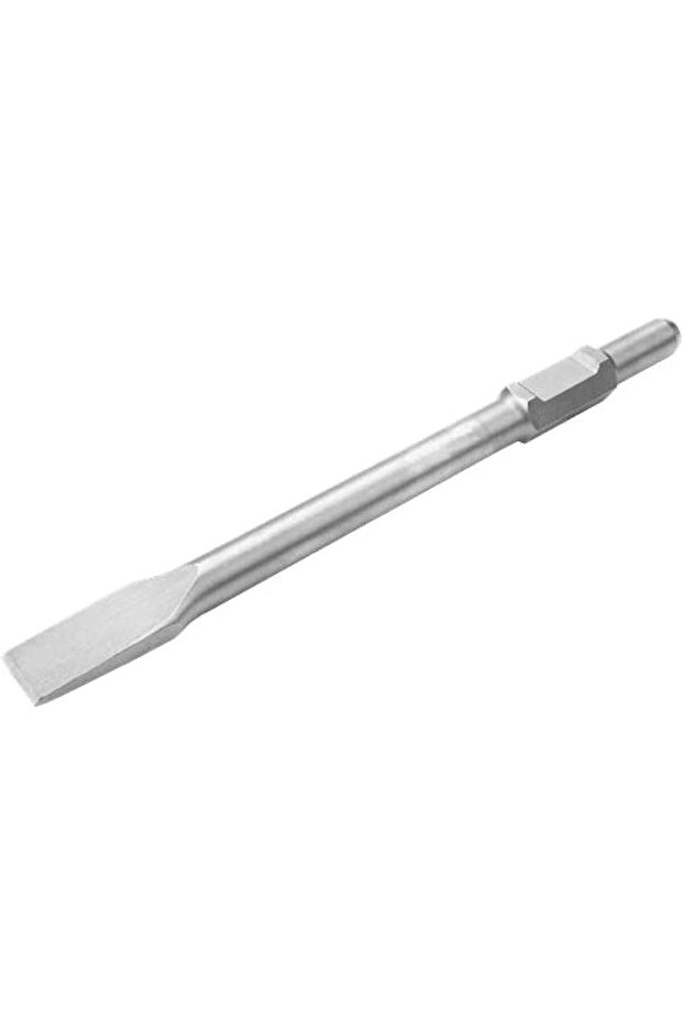 Flat Chisel with Hexagonal Socket Durable Steel Construction for Surface Removal, Shaping and Demolition Work in Concrete, Masonry and Construction Applications