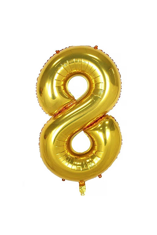 40" Gold -8- Age Number Foil Balloon 100 cm