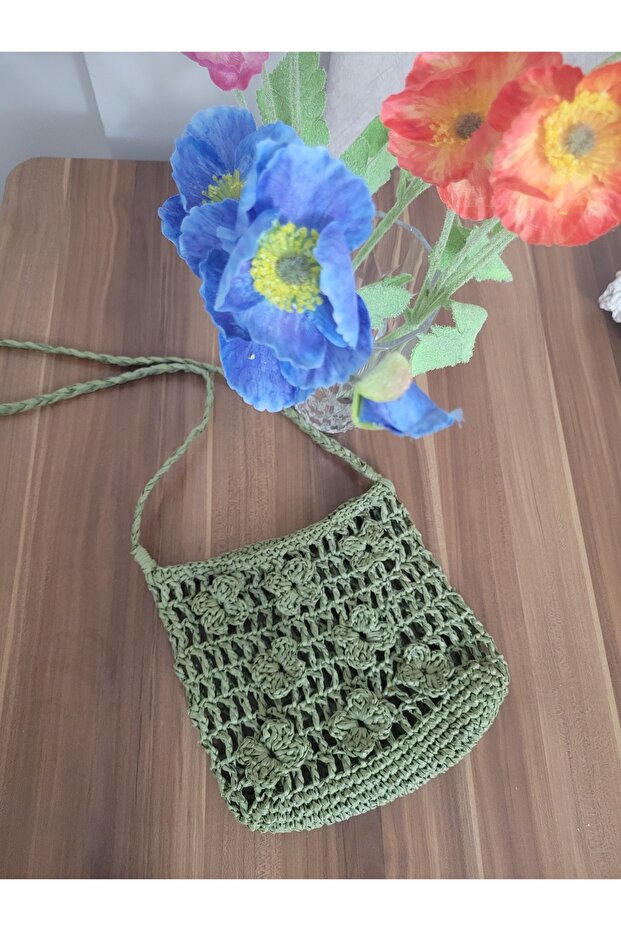 Raffia Flower Model Bag - 5