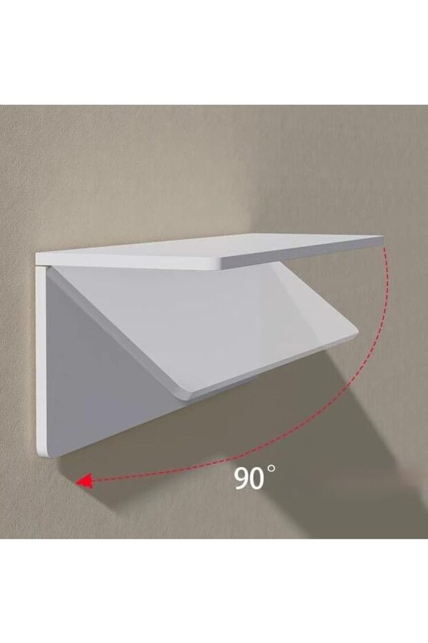 Folding Wall Hanging Dining Table - Small Apartment, Study Note Table (White - 80 * 40 cm) - 5