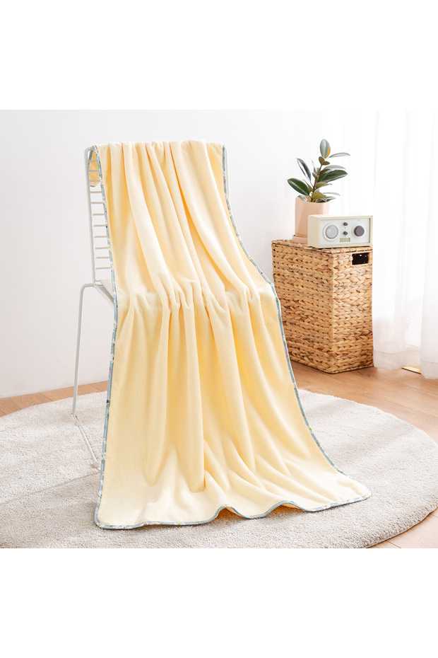 Elegant Medium Bath Towel Lemon Color Soft Absorbent Home Bathroom Towel